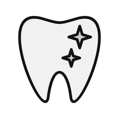 Diş basit simgesi, vektör çizim