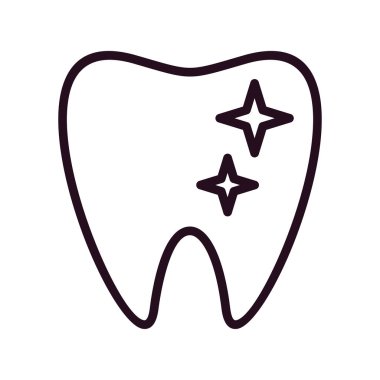 Diş basit simgesi, vektör çizim