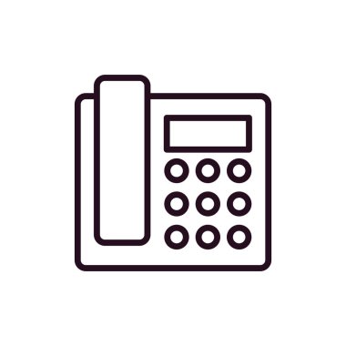 Beyaz arkaplanda telefon simgesi 