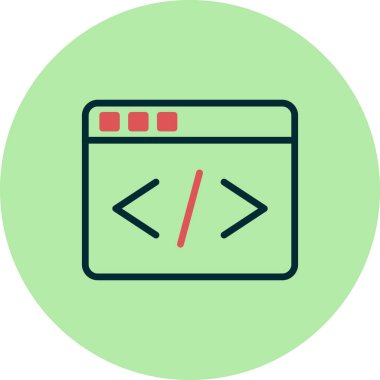 Basit web arayüzü simgesi, vektör illüstrasyonu