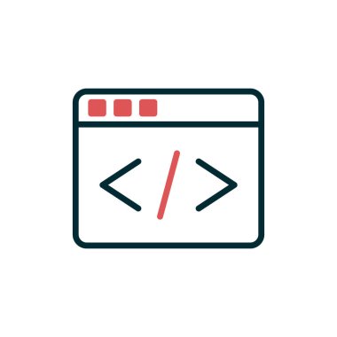 Basit web arayüzü simgesi, vektör illüstrasyonu