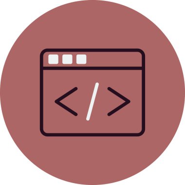 Basit web arayüzü simgesi, vektör illüstrasyonu