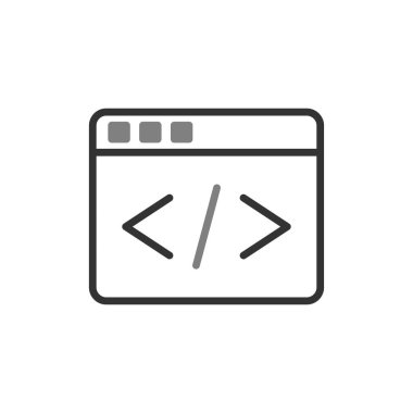 Basit web arayüzü simgesi, vektör illüstrasyonu