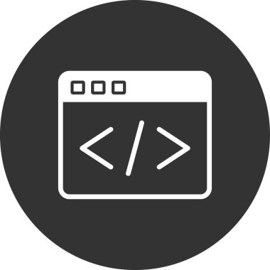 Basit web arayüzü simgesi, vektör illüstrasyonu