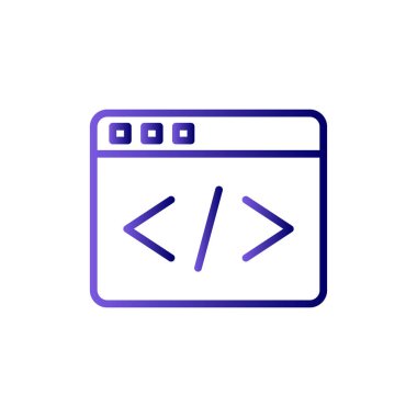 Basit web arayüzü simgesi, vektör illüstrasyonu