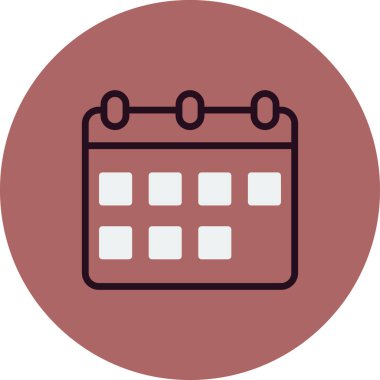 Takvim simgesi, vektör illüstrasyon tasarımı