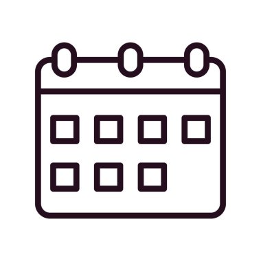 Takvim web simgesi, ajanda illüstrasyonu 