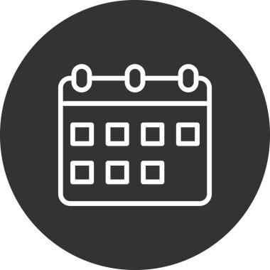 Takvim simgesi, vektör illüstrasyon tasarımı