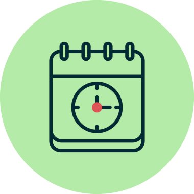 Saat simgesinin vektör illüstrasyonu