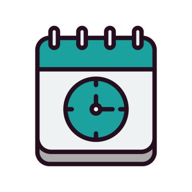 Saat simgesinin vektör illüstrasyonu