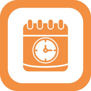 Saat simgesinin vektör illüstrasyonu