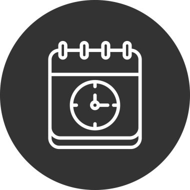 Saat simgesinin vektör illüstrasyonu