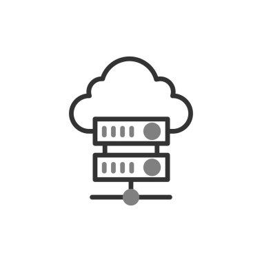 Bulut hesaplama simgesi vektör illüstrasyonu