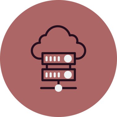 Bulut. Web simgesi basit illüstrasyon