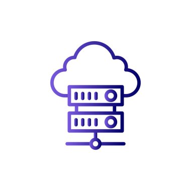 Bulut ağı simgesi. Basit resimleme 