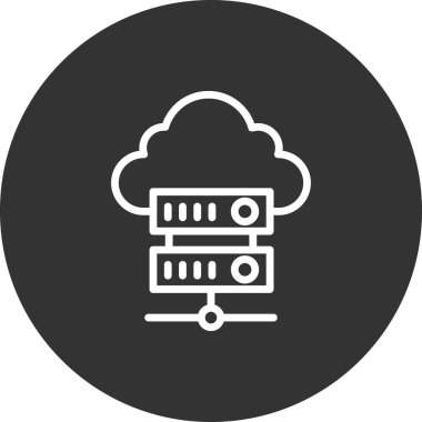 Bulut ağı simgesi. Basit resimleme 