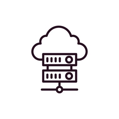 Bulut ağı simgesi. Basit resimleme 