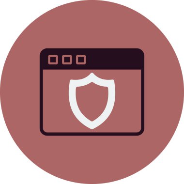 Basit web arayüzü simgesi, vektör illüstrasyonu