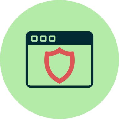 Basit web arayüzü simgesi, vektör illüstrasyonu