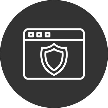 Basit web arayüzü simgesi, vektör illüstrasyonu