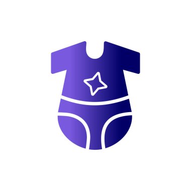 Bebek Elbisesi Simgesi, vektör illüstrasyonu