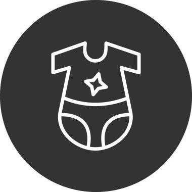 Bebek Elbisesi Simgesi, vektör illüstrasyonu