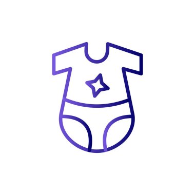 Bebek Elbisesi Simgesi, vektör illüstrasyonu