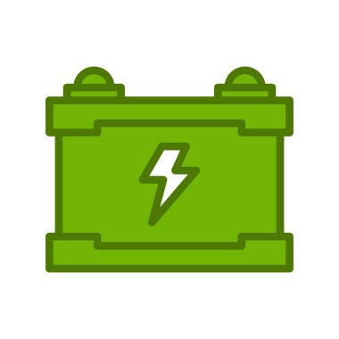 Pil basit simgesi, vektör çizim