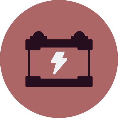 Pil basit simgesi, vektör çizim