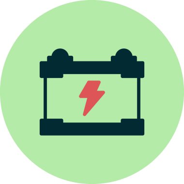 Pil basit simgesi, vektör çizim