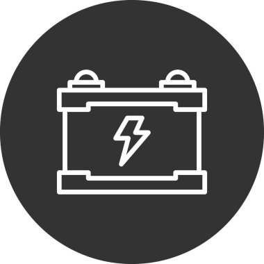 Pil basit simgesi, vektör çizim