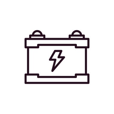 Pil basit simgesi, vektör çizim