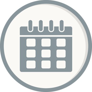 Takvim simgesi, vektör illüstrasyon tasarımı