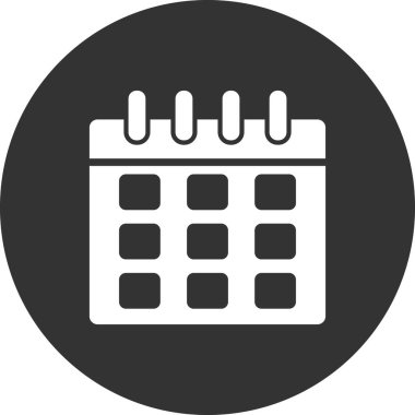 Takvim simgesi, vektör illüstrasyon tasarımı