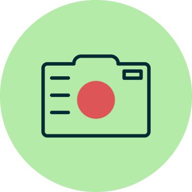 Kamera. Web simgesi basit illüstrasyon