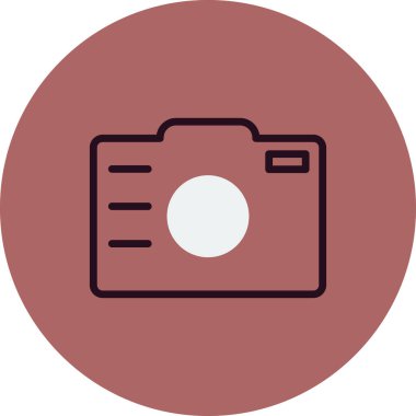 Kamera. Web simgesi basit illüstrasyon