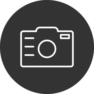 Kamera. Web simgesi basit illüstrasyon