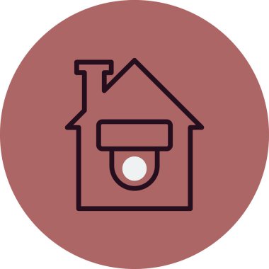 CCTV basit simgesi, vektör illüstrasyonu