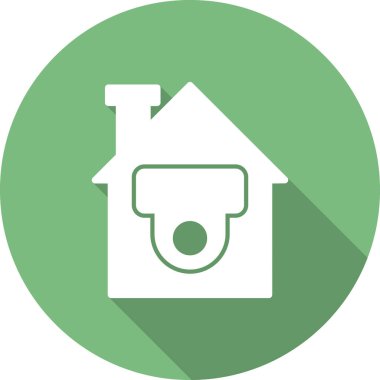 CCTV basit simgesi, vektör illüstrasyonu