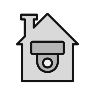 CCTV basit simgesi, vektör illüstrasyonu