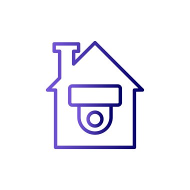 CCTV basit simgesi, vektör illüstrasyonu