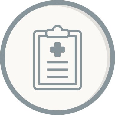 Klinik Geçmişi basit simgesi, vektör illüstrasyonu