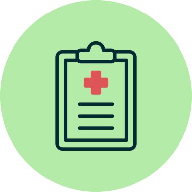 Klinik Geçmişi basit simgesi, vektör illüstrasyonu