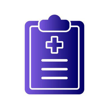 Klinik Geçmişi basit simgesi, vektör illüstrasyonu