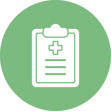 Klinik Geçmişi basit simgesi, vektör illüstrasyonu