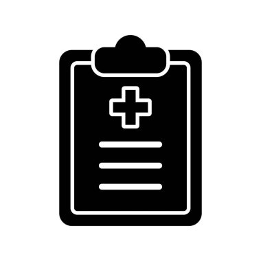 Klinik Geçmişi basit simgesi, vektör illüstrasyonu
