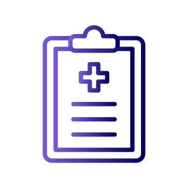 Klinik Geçmişi basit simgesi, vektör illüstrasyonu