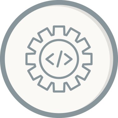 Kod İyimserleştirme basit simge, vektör illüstrasyonu