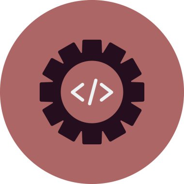 Kod İyimserleştirme basit simge, vektör illüstrasyonu