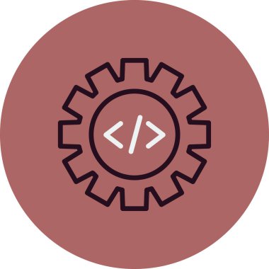 Kod İyimserleştirme basit simge, vektör illüstrasyonu